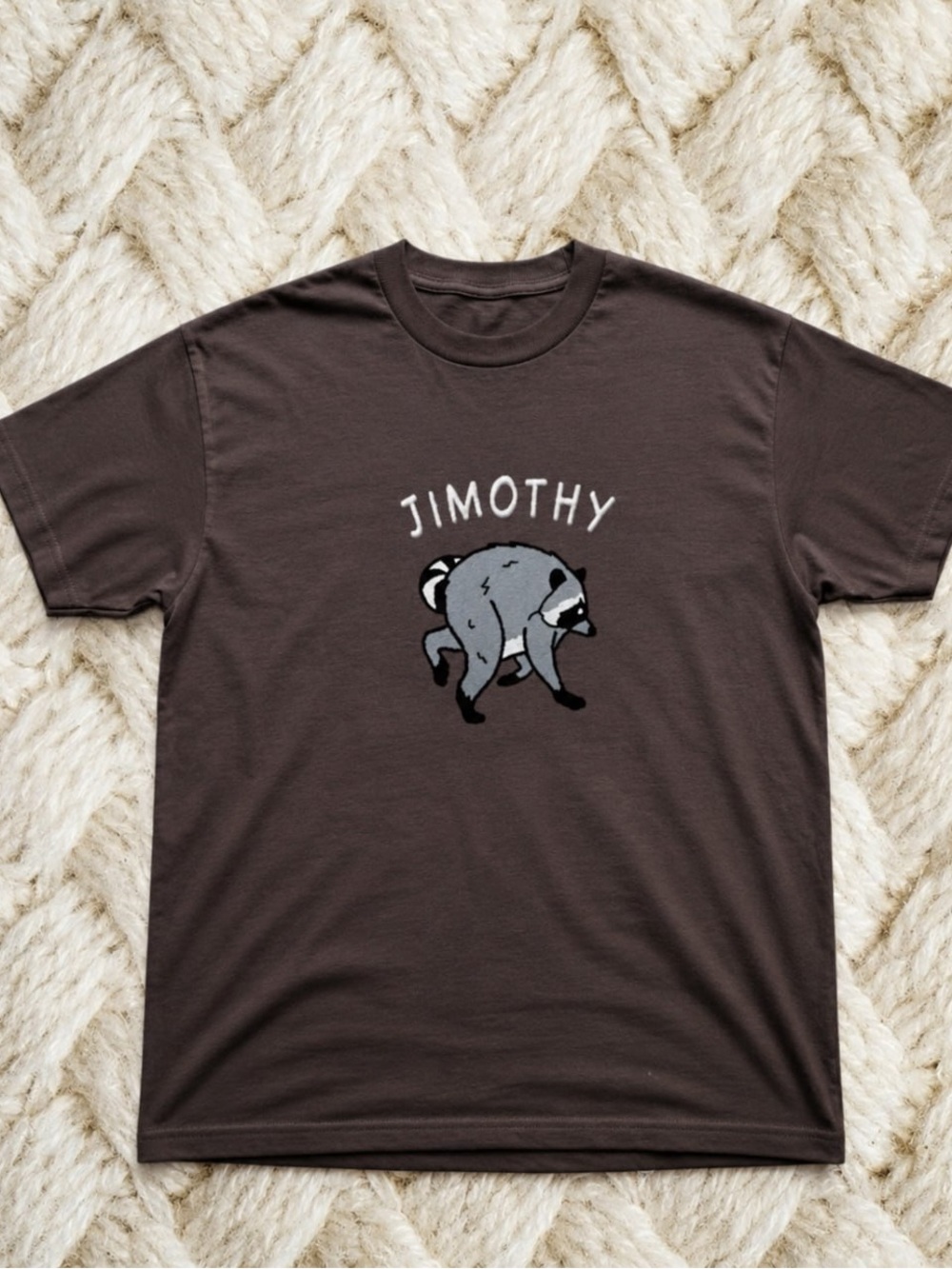 Gildan Brown Raccoon Graphic Tee